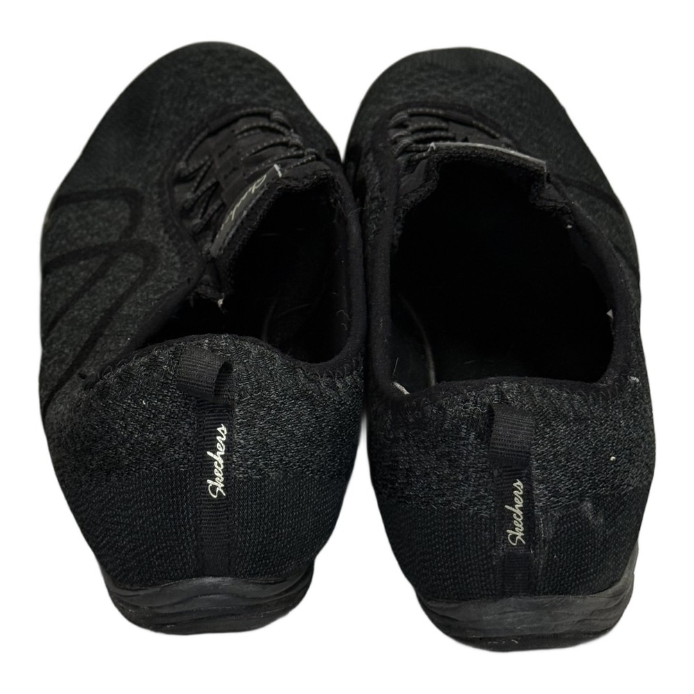 Skechers women's slip on sneakers size 11 black knit comfort - Picture 4 of 9